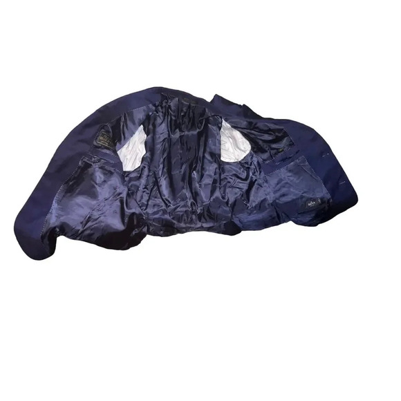 Joseph A Banks Chelsea 50R Window Pane Tailored Fit Wool Padded Vented Blazer - Picture 5 of 10